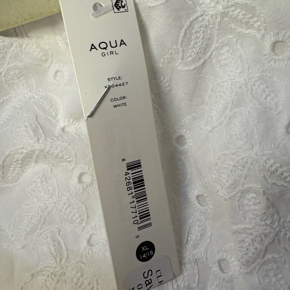 NWT Aqua‎ from Bloomingdales Eyelet Midi Dress Special Occasion Summer Easter